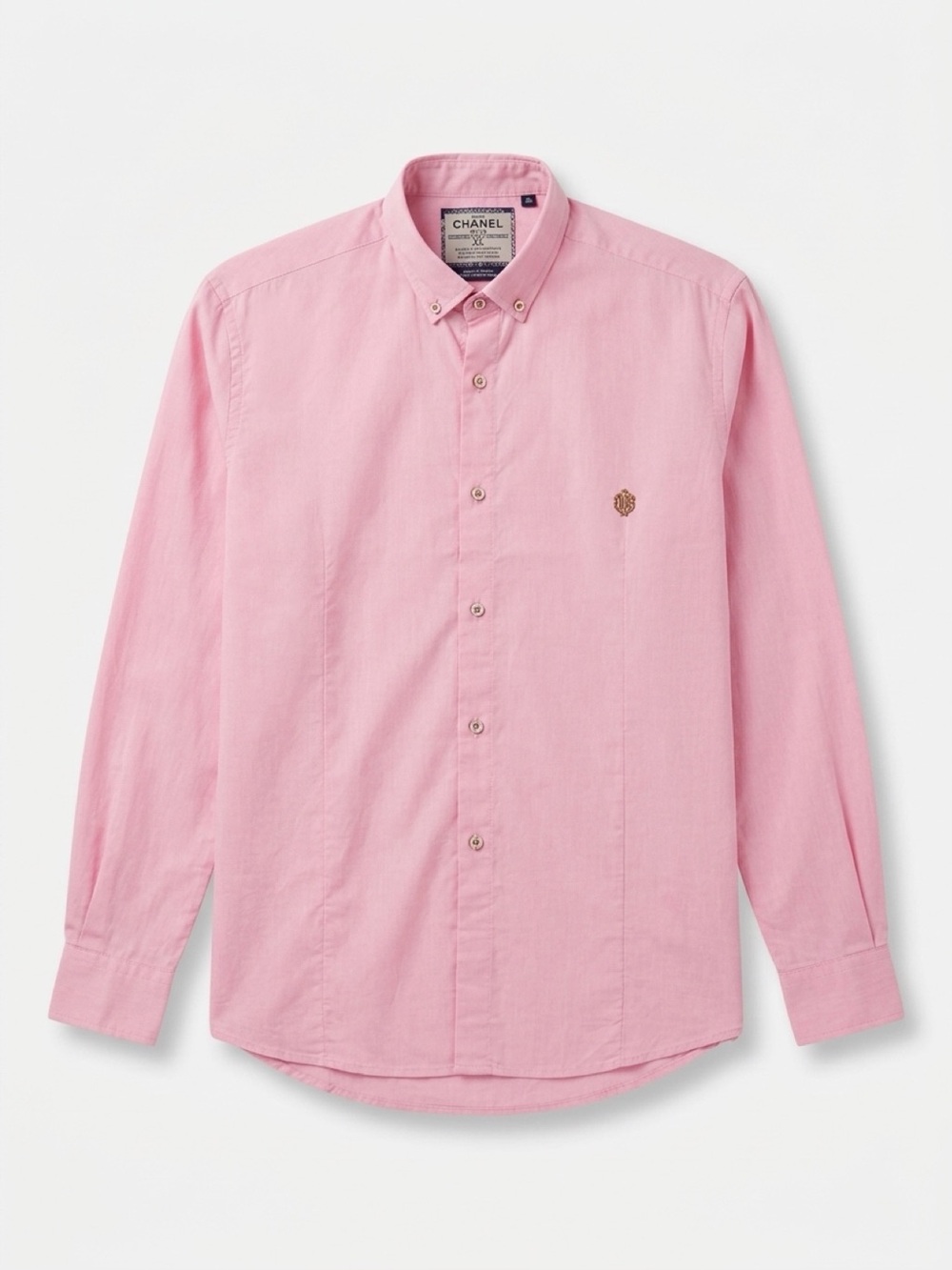 Chanel by Max Pink Collared Button Down Shirt, men
